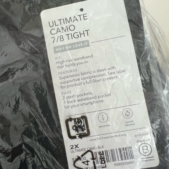 Athleta Ultimate Stash Pocket Camo 7/8 Tight Olive Size 1X and 2X NWT - Picture 7 of 11